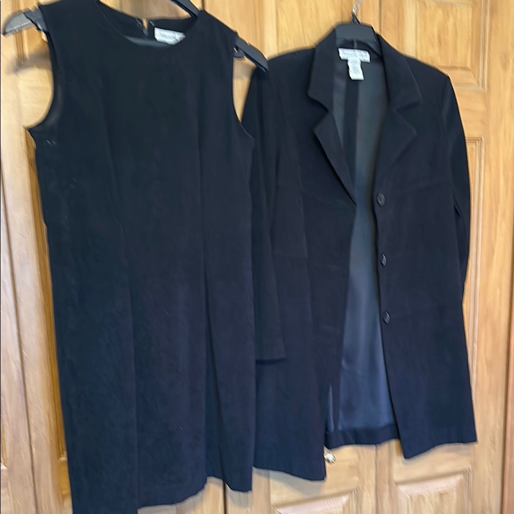 Black Sleeveless Dress and Blazer Set